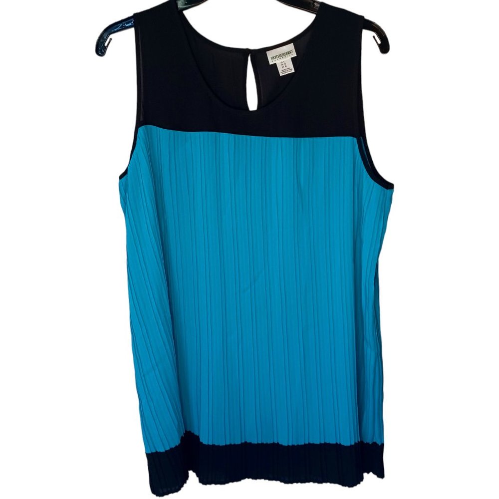 Motherhood Blue And Black Maternity Top Size Large